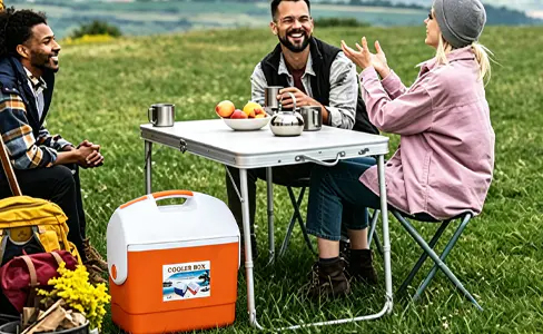 Enfriador portátil con aislamiento de espuma y tapa giratoria de 10 litros