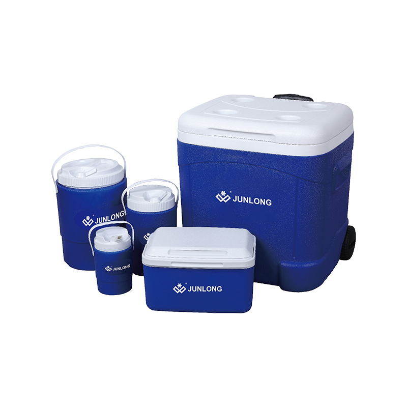 Juego de jarra y refrigerador aislado de 5 piezas con ruedas - Combo de camping (1L+3L+8L+8L+55L)