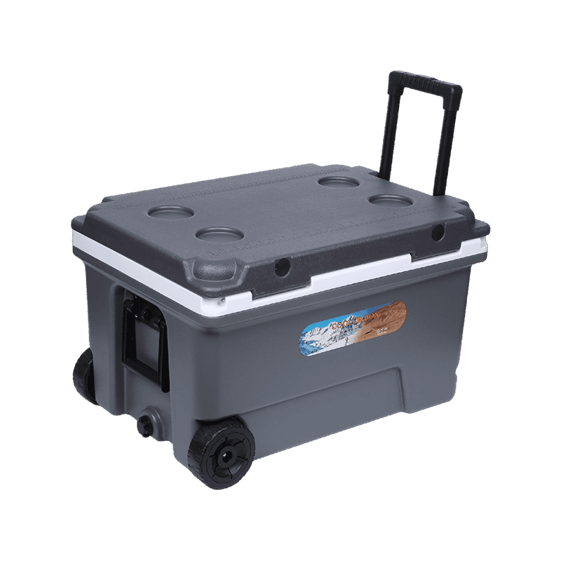 Caja refrigeradora aislada de servicio pesado con ruedas para pesca en el mar