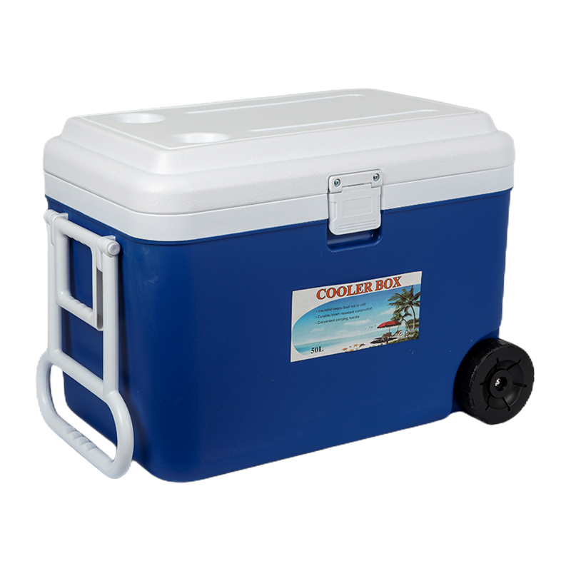 Caja frigorífica deportiva grande de 50 litros con rueda