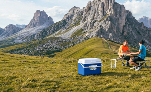 Refrigerador aislante de espuma para exteriores de 26 litros para acampar